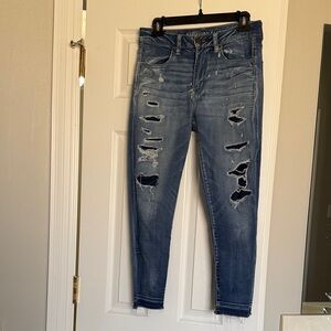 American Eagle Super stretch distressed jeans